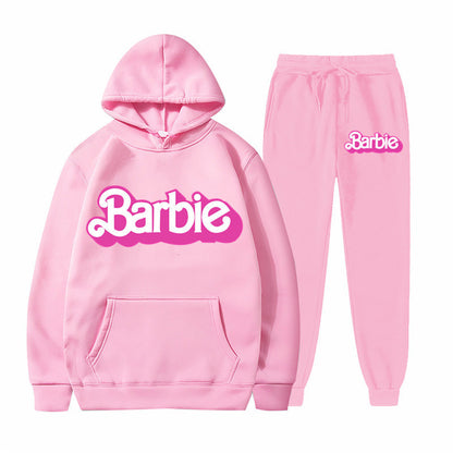 Printed Sports Hoodie for Men and Women Casual Sweatshirt Set