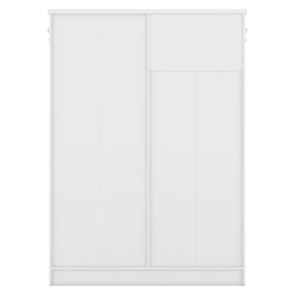 Multi-functional Hall Tree with Storage Shelves Drawers Cabinet Elegant Hallway Shoe Cabinet with Bench Modern Coat Rack White