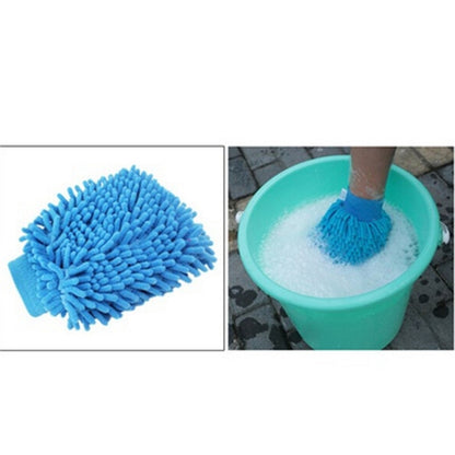 2 in 1 Ultrafine Fiber Chenille Microfiber Car Wash Glove Mitt Soft Mesh backing no scratch for Car Wash and Cleaning