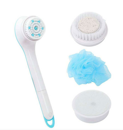 Electric Bath Brush Back Body Bath Shower Sponge Scrubber Brushes With Handle Exfoliating Scrub Skin Massager Exfoliation Bathroom Brush