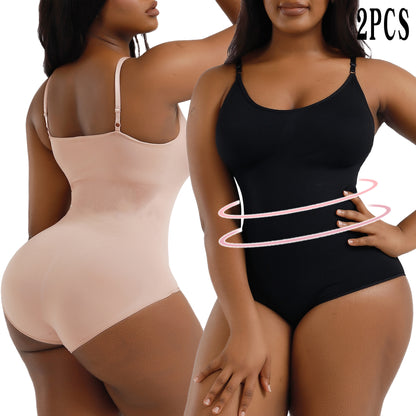 Body Shaper Seamless Bodysuit with Waist Trainer for Women