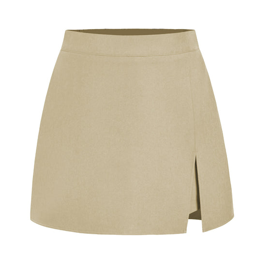 Women's high waisted split skirt