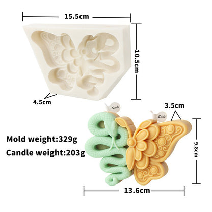 Silicone Angel Butterfly Embossed Pattern Candle Mold Halloween Skull Butterfly Baking Cake Mold Decoration Mold