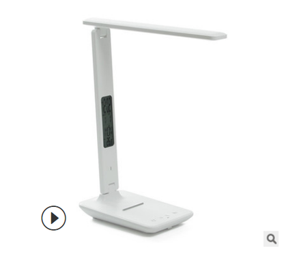 Modern Business Led Office Desk Lamp Touch Dimmable Foldable With Calendar Temperature Alarm Clock table Reading Light LAOPAO