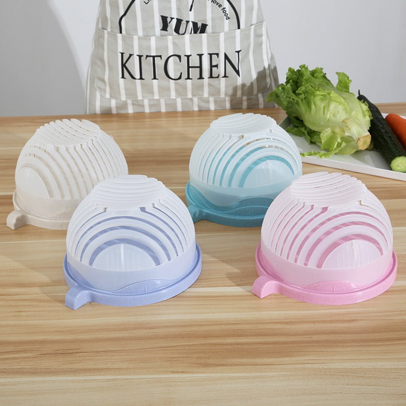 Household fruit salad cutter creative lazy vegetable radish cutting bowl slicer kitchen tool