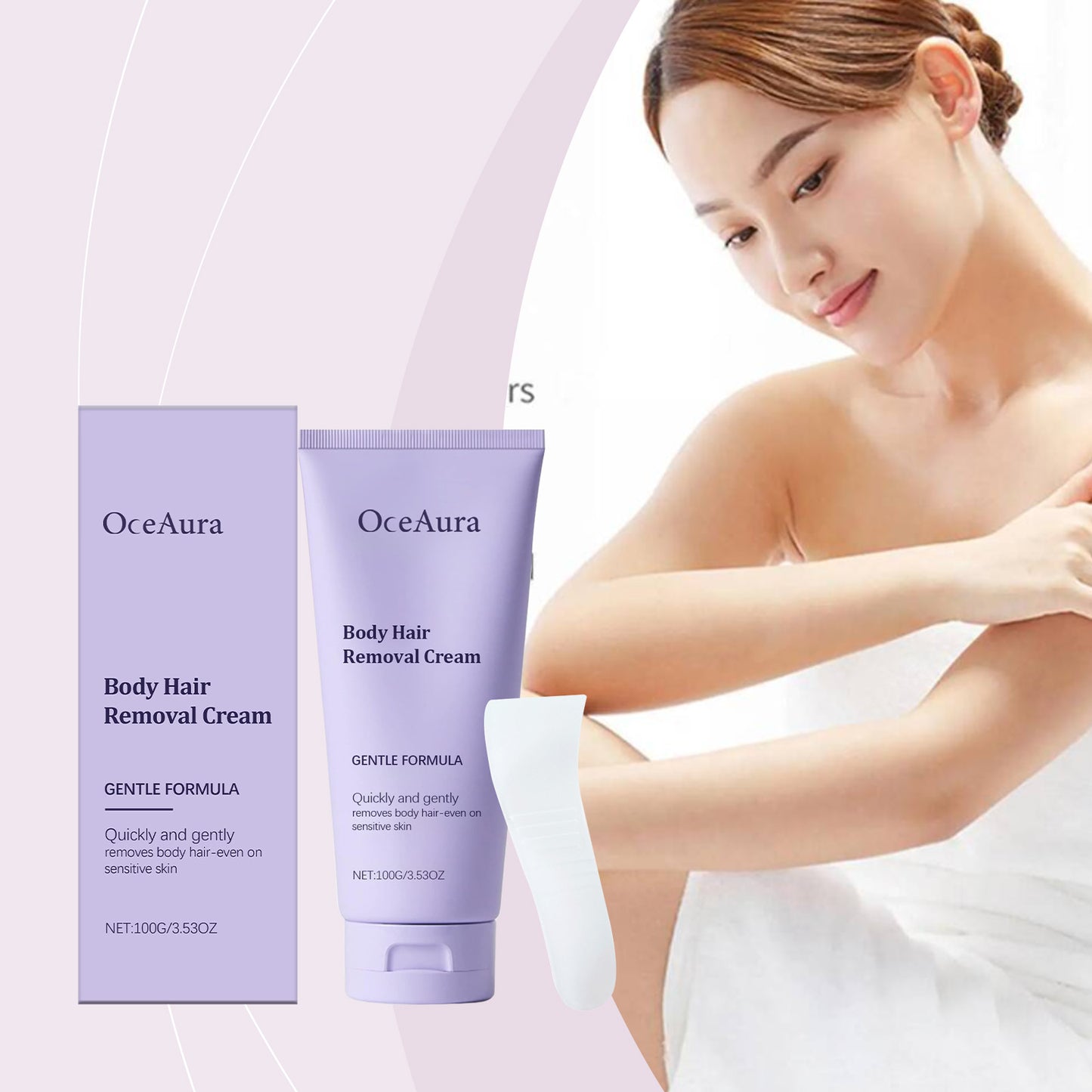 OceAura Body Hair Removal Cream, Gentle Body Hair Removal Hand Hair Leg Hair Cleansing Hair Removal Cream For Men And Women