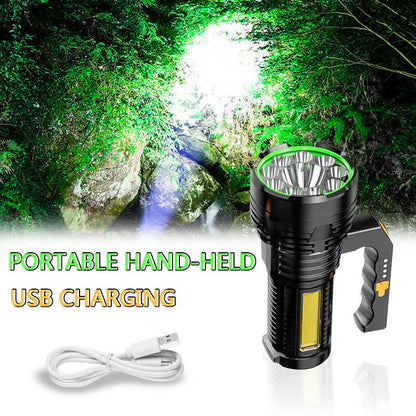 Strong Light Portable Light Flashlight Multi-Function Rechargeable Waterproof Searchlight Outdoor Emergency USB Outdoor Light