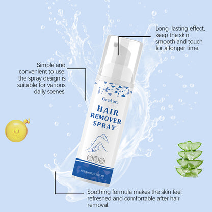 OceAura Mousse Hair Removal Spray Gentle Non-Irritating Moisturizing Moisturizing Smooth Body Skin Delicate Hair Removal
