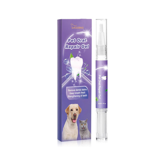 Yegbong Pet Oral Care Gel (1pcs) deeply cleans dog and cat teeth stains and provides oral care