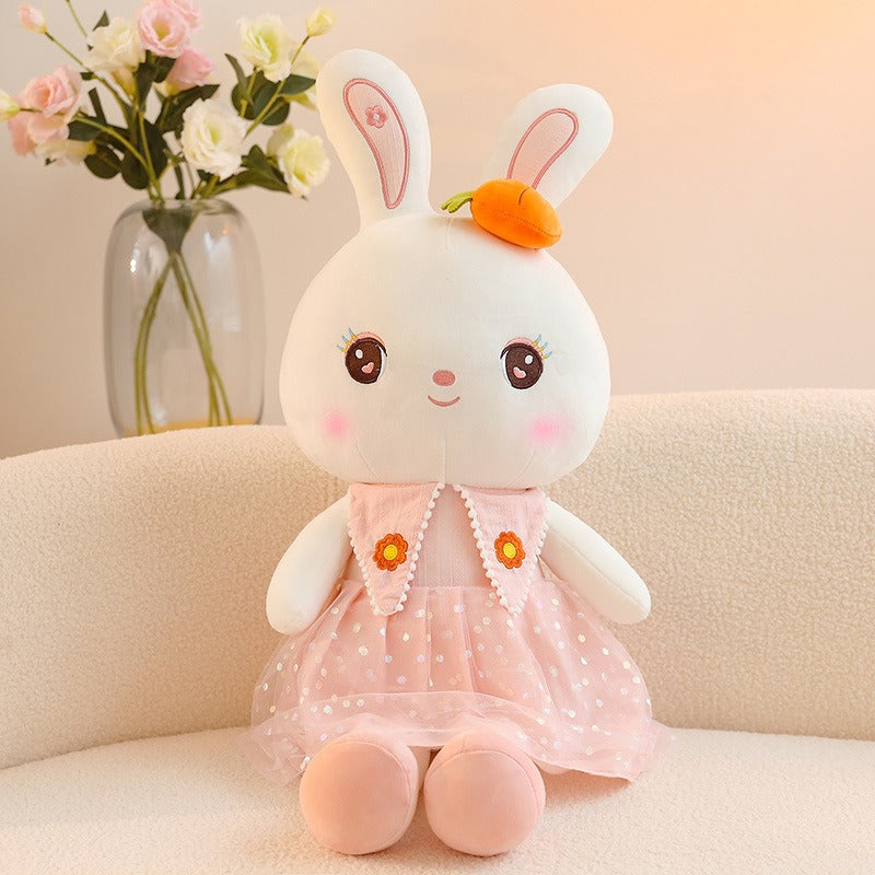 Sweetheart Rabbit Stuffed toy Little Rabbit Figure Pillow Bed with Sleeping Doll Super Soft Cute Big Doll