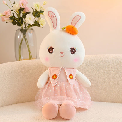 Sweetheart Rabbit Stuffed toy Little Rabbit Figure Pillow Bed with Sleeping Doll Super Soft Cute Big Doll