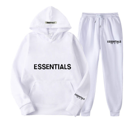FEAROFGODESSENTIALS Couple Set Hoodies for Men and Women Double Line High Street Fashion Two-Piece Set