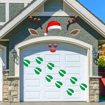 Christmas Garage Stick Refrigerator Stick Holiday Home Decoration Santa Claus Dinosaur Sticker PVC Material