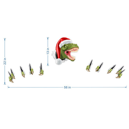 Christmas Garage Stick Refrigerator Stick Holiday Home Decoration Santa Claus Dinosaur Sticker PVC Material