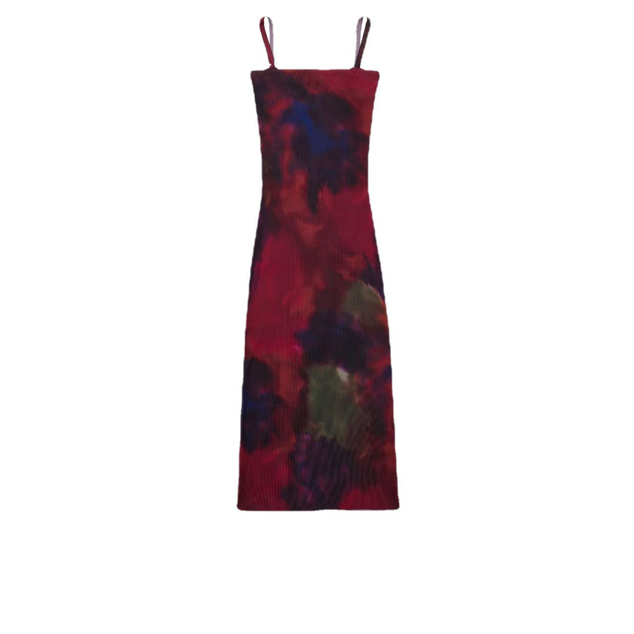 European and American style sexy slim fitting tie dyed knitted dress