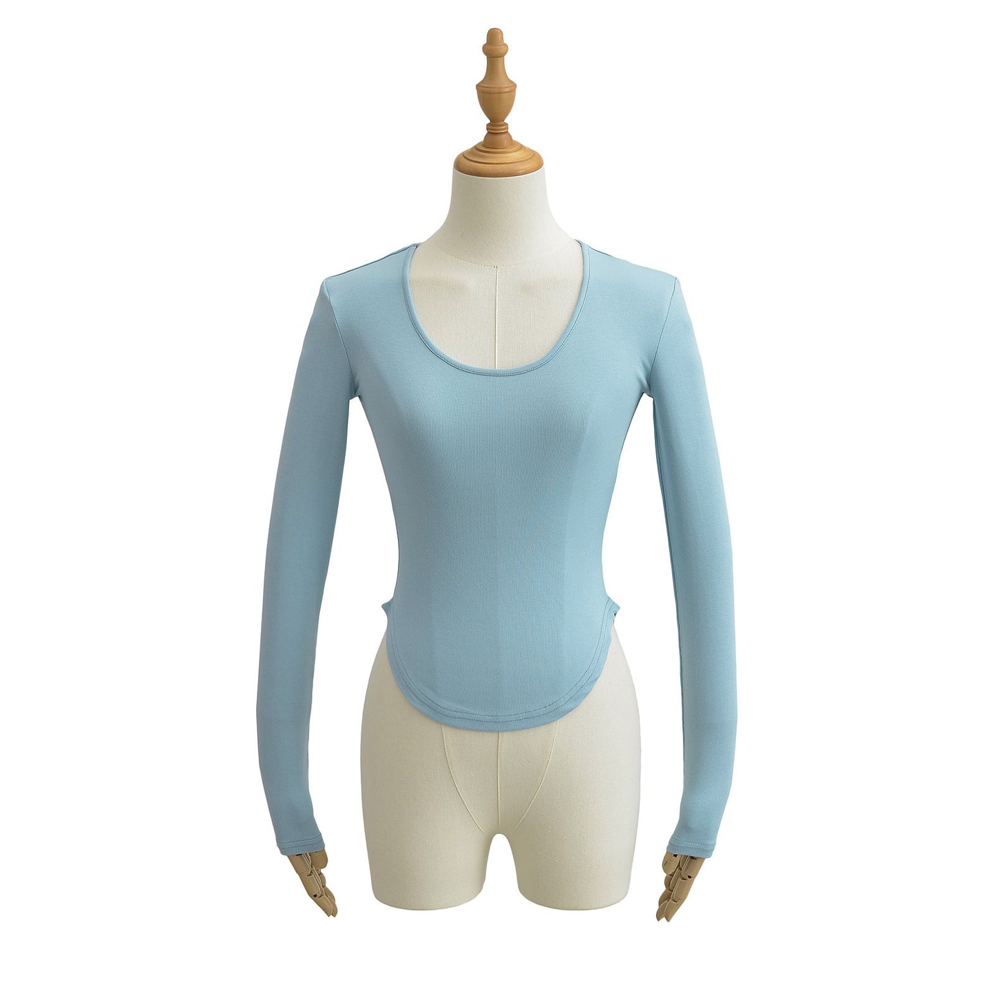 Irregular long sleeved T-shirt for women