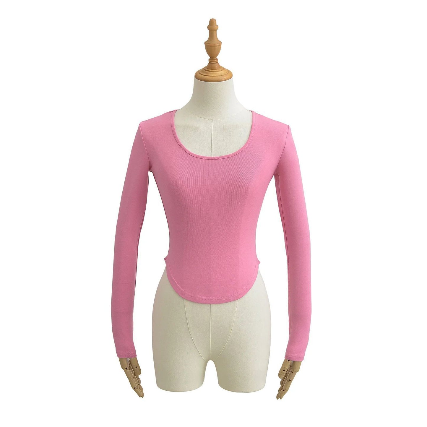 Irregular long sleeved T-shirt for women