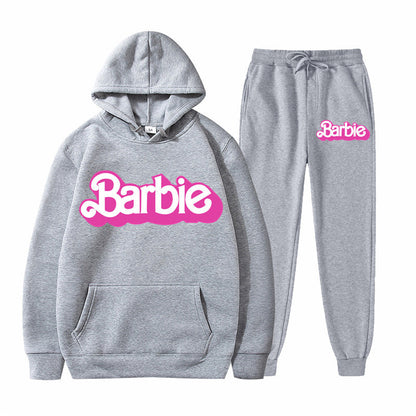 Printed Sports Hoodie for Men and Women Casual Sweatshirt Set