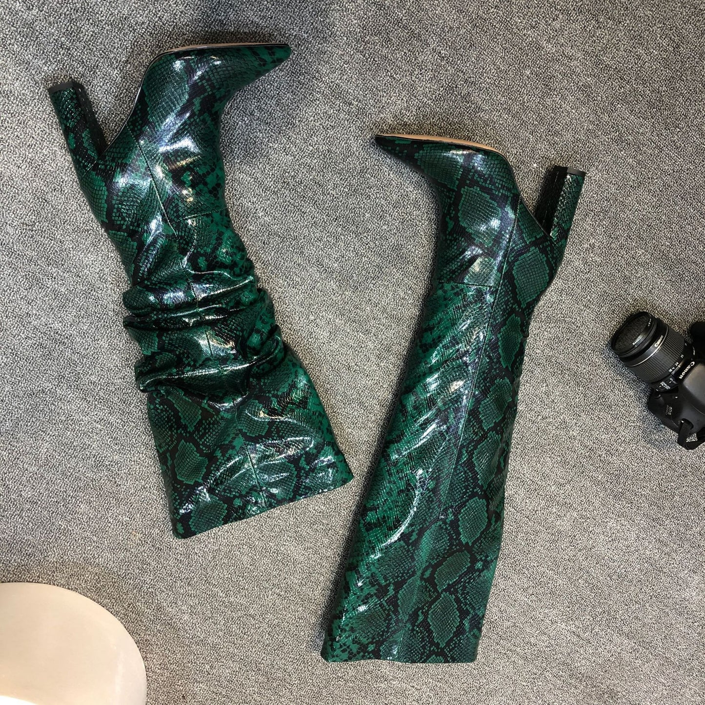 High Boots Female Pumps Thin Heels Pointed Toe Women Western Long Boots Shoes
