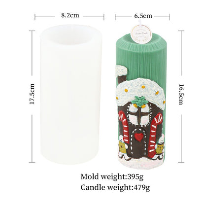 8 Nordic style Christmas Santa Claus pillar candle molds Elk Christmas tree scented candle molds