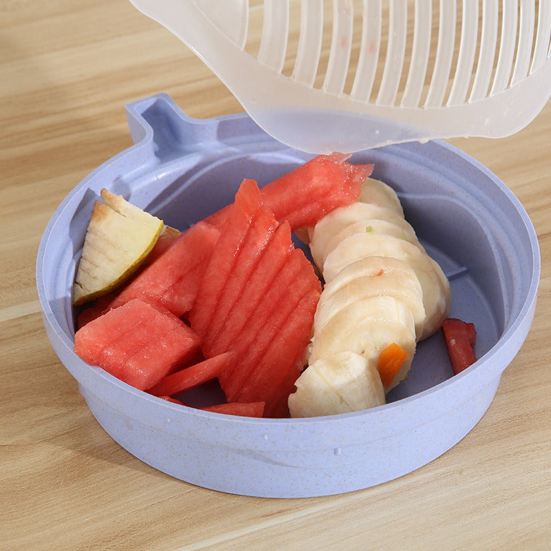 Household fruit salad cutter creative lazy vegetable radish cutting bowl slicer kitchen tool