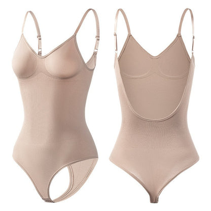 Style Backless Waist Trainer Thong Bodysuit for Women, Butt Lifting Shapewear, Plus Size, Sexy Backless Underwear, Body Shaping Base Layer