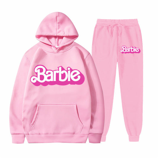 Printed Sports Hoodie for Men and Women Casual Sweatshirt Set