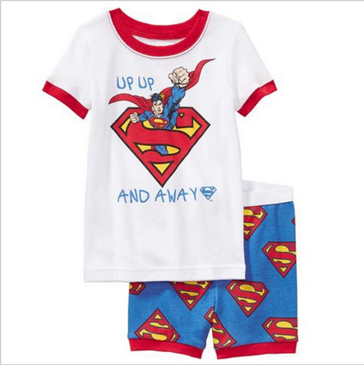 Children's clothing short sleeved home clothing baby underwear pajama set. Kid