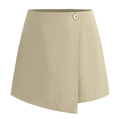 Women's irregular elastic half length skirt pants