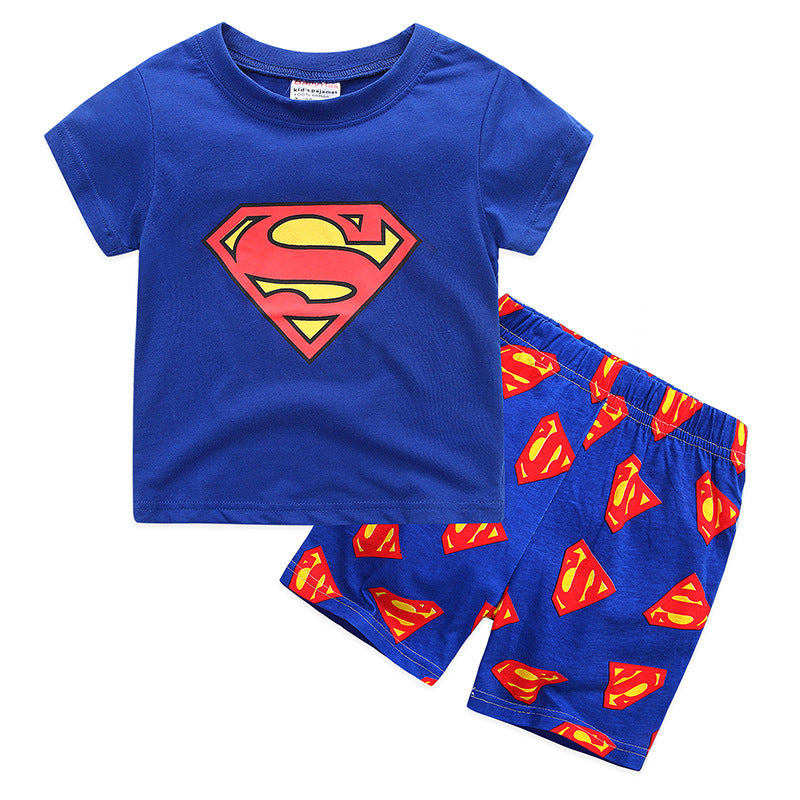 Children's clothing short sleeved home clothing baby underwear pajama set. Kid