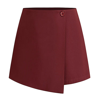 Women's irregular elastic half length skirt pants