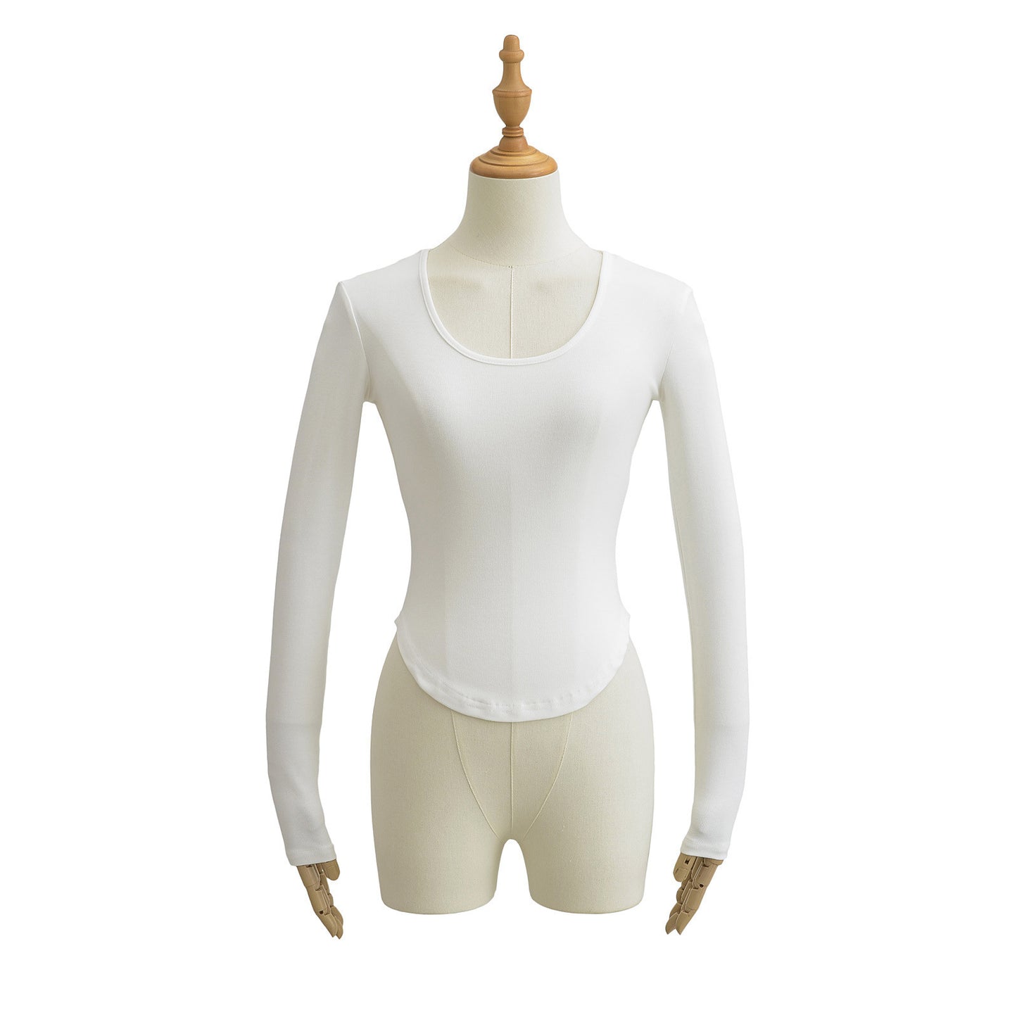 Irregular long sleeved T-shirt for women