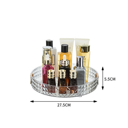 Luxury Dresser Cosmetics Rotating Storage Shelf Box Toilet Desktop Perfume Skin Care Products Shelf Tray