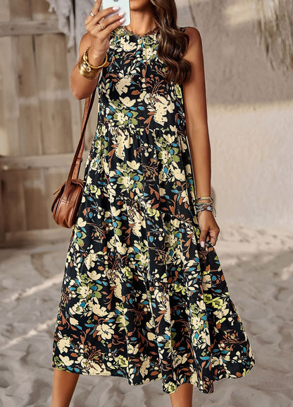 Fashion Dress Spring/Summer Hanging Neck Loose Vacation Dress Children