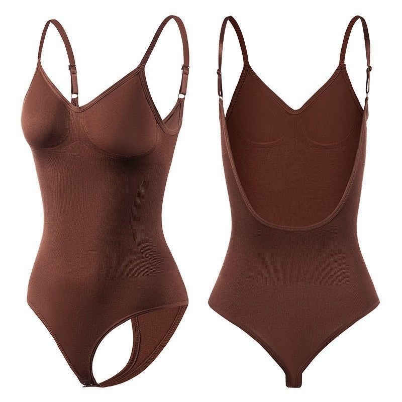 Style Backless Waist Trainer Thong Bodysuit for Women, Butt Lifting Shapewear, Plus Size, Sexy Backless Underwear, Body Shaping Base Layer