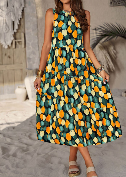 Fashion Dress Spring/Summer Hanging Neck Loose Vacation Dress Children