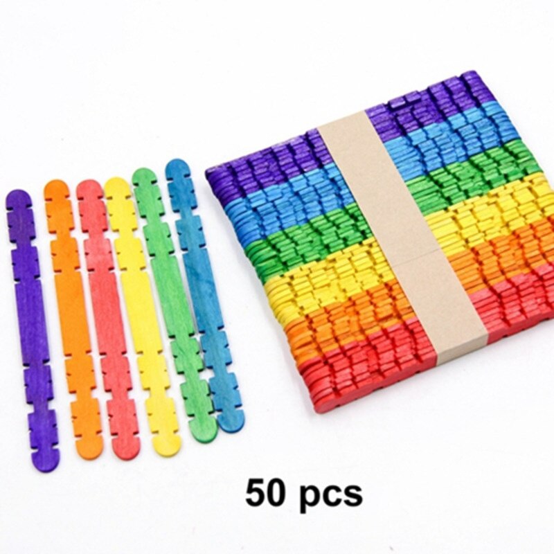 Colorful Natural Wood Counting Sticks Montessori Preschool Children Counting Math Educational Toys. toys