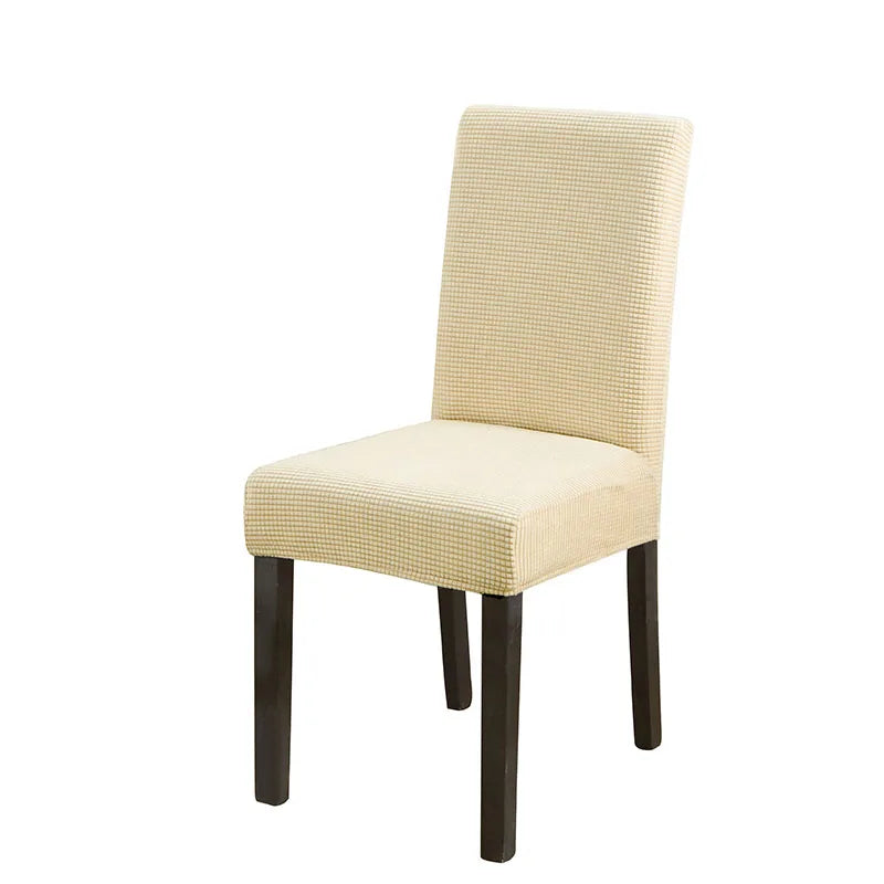 Solid Jacquard Chair Covers Spandex For Wedding Dining Room Office Banquet housse de chaise chair cover
