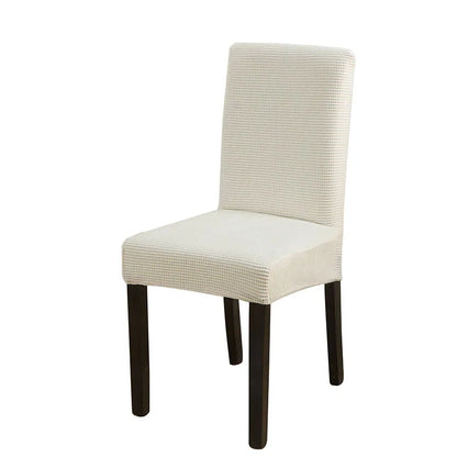 Solid Jacquard Chair Covers Spandex For Wedding Dining Room Office Banquet housse de chaise chair cover