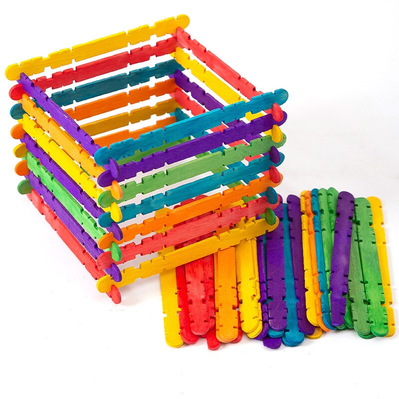 Colorful Natural Wood Counting Sticks Montessori Preschool Children Counting Math Educational Toys. toys