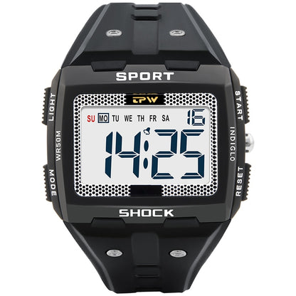 Stopwatch Fitness Alarm Clock 5Bar Waterproof BackLight Square Digital Watches Relogio Masculino