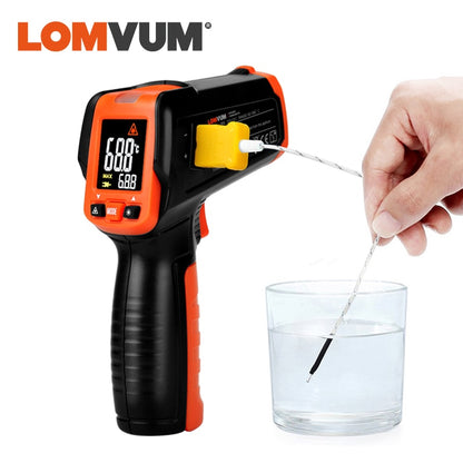 LOMVUM Digital Infrared Thermometer Non Contact Temperature Gun Laser Handheld IR Temp Gun Colorful LCD Display 50-580C Alarm