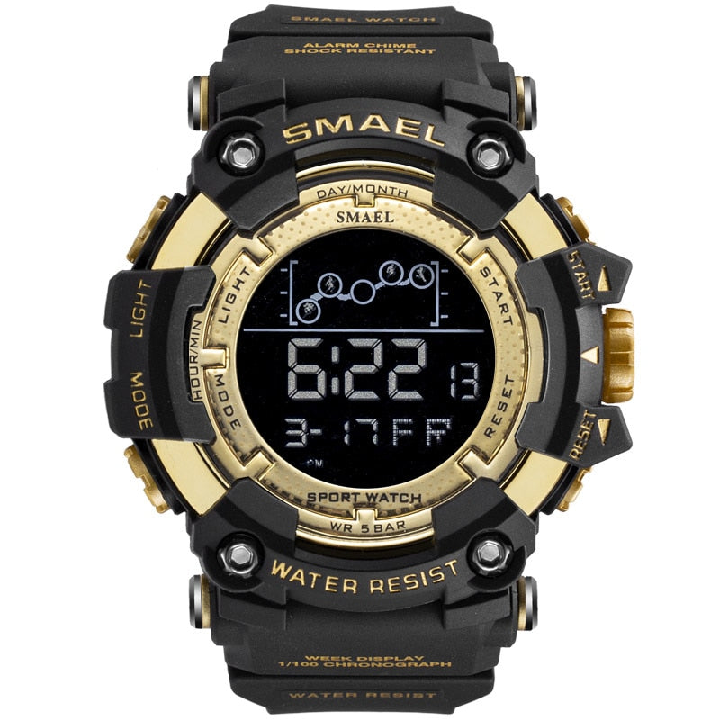 Mens Watch Military Water resistant SMAEL Sport watch Army led Digital wrist Stopwatches for male 1802 relogio masculino Watches