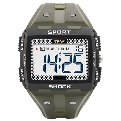 Stopwatch Fitness Alarm Clock 5Bar Waterproof BackLight Square Digital Watches Relogio Masculino