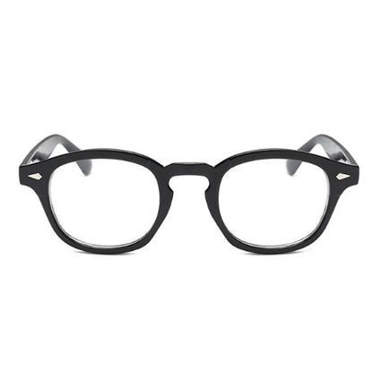 Johnny Depp Style Glasses Man Vintage Round Rivet Eyeglasses Brand Design Small Frame Eyewear Clear Transparent Lens Oculos
