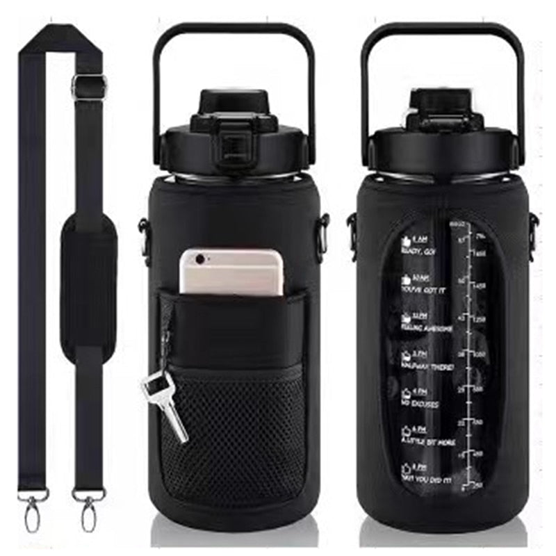 64OZ Water Bottle Case Sleeve Outdoor Sports Insulation Water Bottle Cover Pouch With Carrying Strap Cellphone Holder Bottle Bag