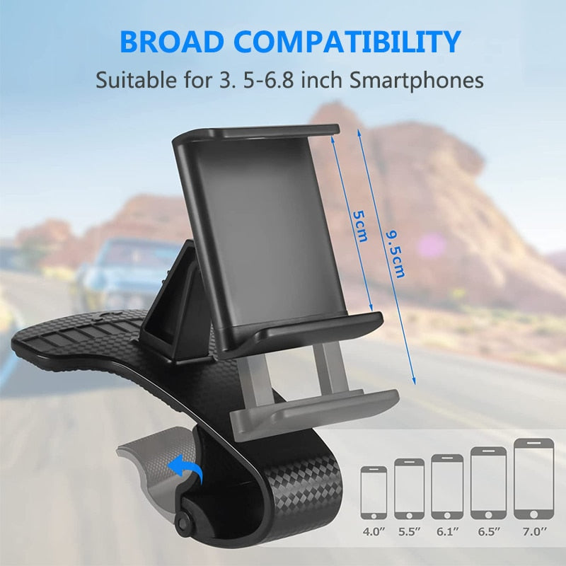 XMXCZKJ Universal Mobile Phone Accessorie Car Clip Phone Holder Rotatable GPS Dashboard Cell Phone Holder Mount Stand for Xiaomi