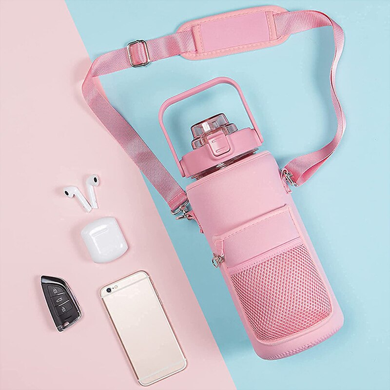 64OZ Water Bottle Case Sleeve Outdoor Sports Insulation Water Bottle Cover Pouch With Carrying Strap Cellphone Holder Bottle Bag