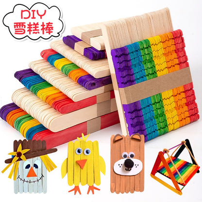 Colorful Natural Wood Counting Sticks Montessori Preschool Children Counting Math Educational Toys. toys