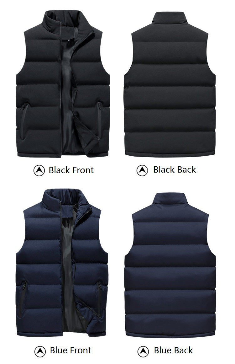 Men's zipped pocket puff vest